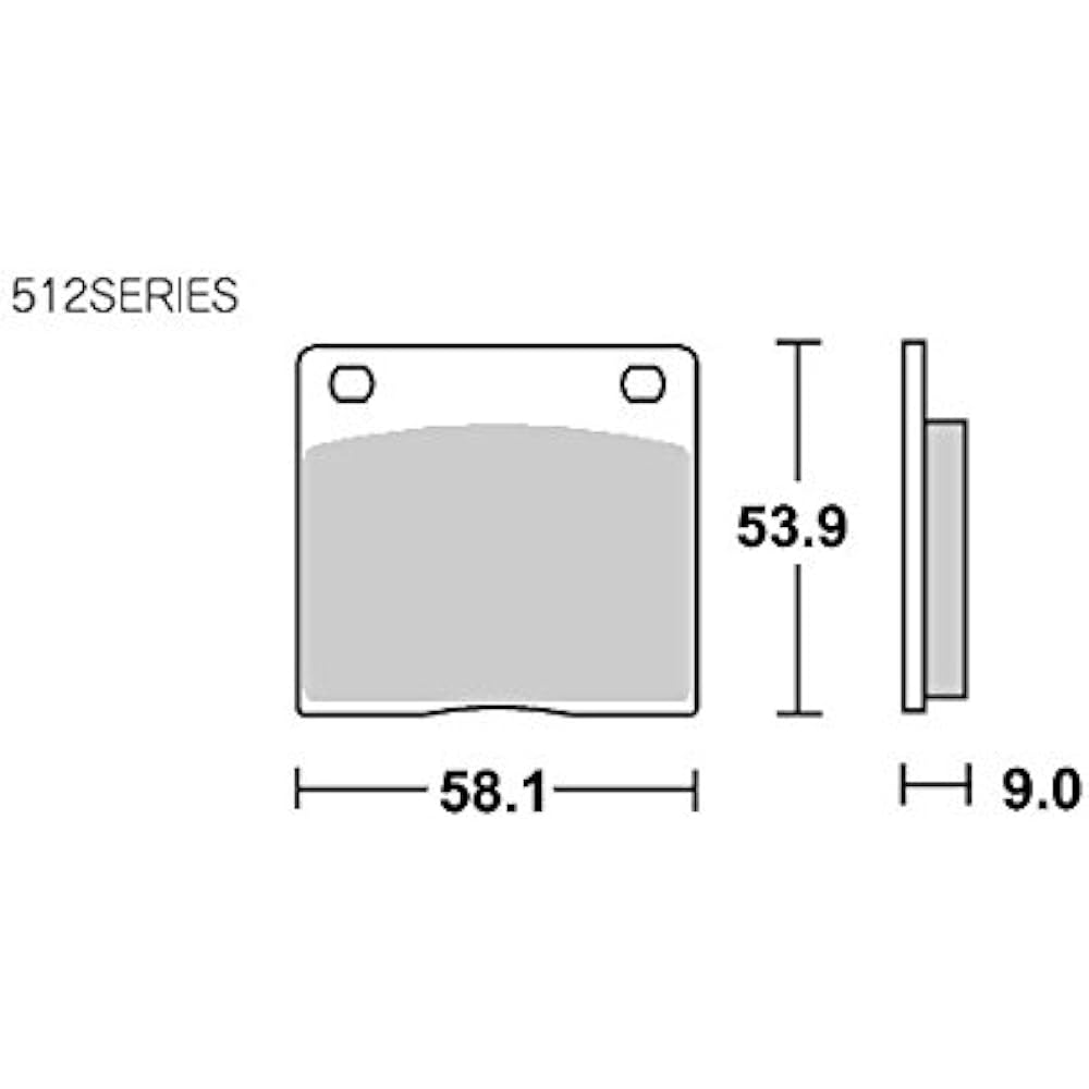 KITACO SBS Brake Pad 512HF Ceramic GSX400F GSX750S Katana GSX1100S Katana Z400FX Z550FX Z750D Z1000 Mark 2 KZ1300 GMA Caliper 777-0512000