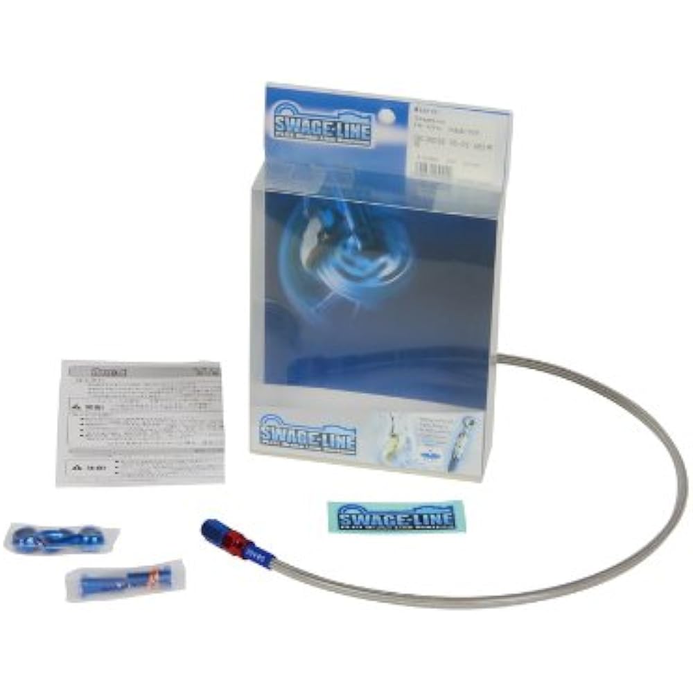 SWAGE LINE Clutch Hose KIT Aluminum (Red/Blue) Clear Hose ZX-14R (12(ABS)) SAC746