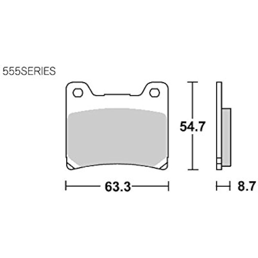 KITACO SBS Brake Pad 555LS Sinter Metal RZ250R XJ400Z/ZS/ZE XVS1100 Drag Star FJ1100 FJ1200 XJR1200 XJR1300 777-0555030