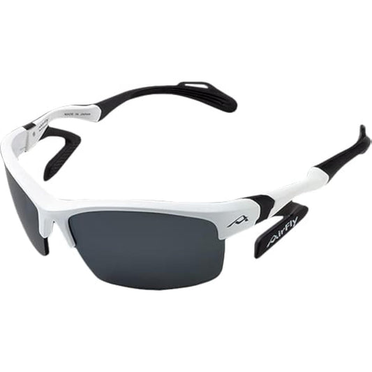 AirFly Nose Padless Sports Sunglasses AF-303 C-2 Equipped with New Side Pad White Frame AF-303 C-2 White