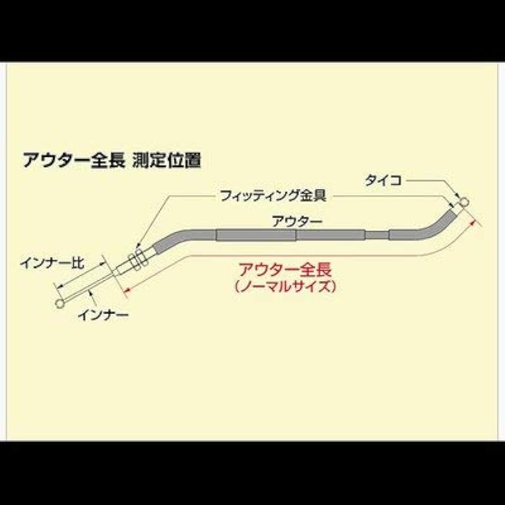 HURRICANE Throttle Cable (+7.5CM) VTR250 HB6016