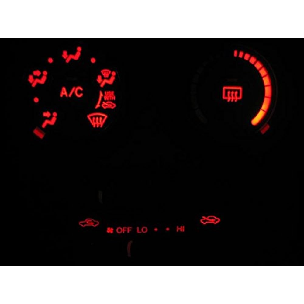 HIACE Air Conditioner Panel LED Set (Manual) [Color] American Red H200-A-LR
