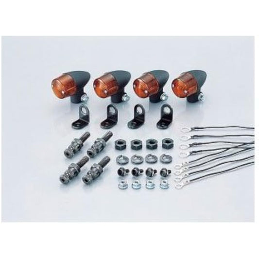 KITACO Turn Signal KIT/Rocket Mini Aluminum Ground/Amber Monkey/Gorilla APE50 APE100 830-0400111B