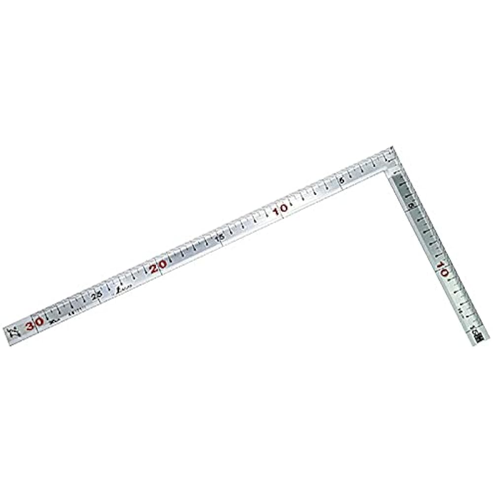 Shinwa Sokutei Rolling Metal 1 Shaku Scale on the Back Silver 30cm 10511