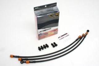 AC Performance Line (AC-PERFORMANCELINE) Stainless Steel Mesh Brake Hose Kit (For Front) [Aluminum (Blue/Red)] [YZF-R25('15)] 32035420