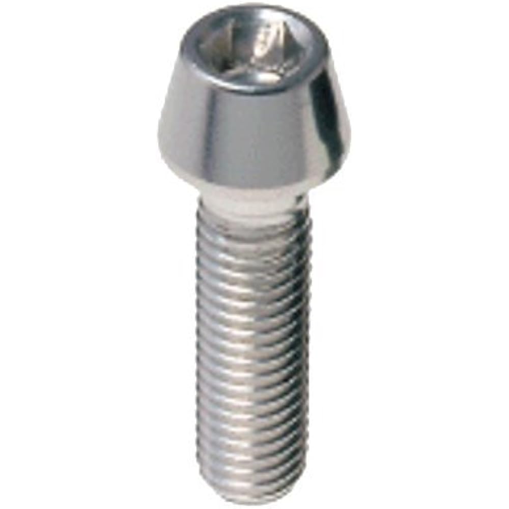 POGGIPOLINI Aluminum Taper Cap Bolt M8 x 45 Silver 101208454S
