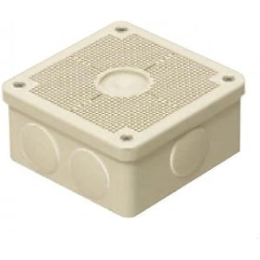 Mirai Kogyo Exposure Square Box, Mountable Lid with Cable Bushing, Beige PV4B-ANFJ