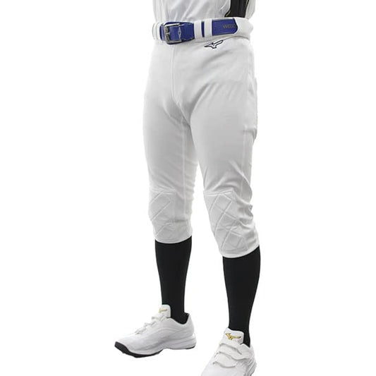[Mizuno] [R] Uniform Wear Boys Junior Baseball Uniform Pants Trousers GACHI Regular Type with Knee and Hip Shock Absorption Pads Gachi Pants 12JD2F8301 (01) White 140