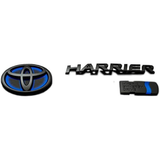 Grazio&Co. 80 Harrier matte black emblem rear 3-piece SET HV car