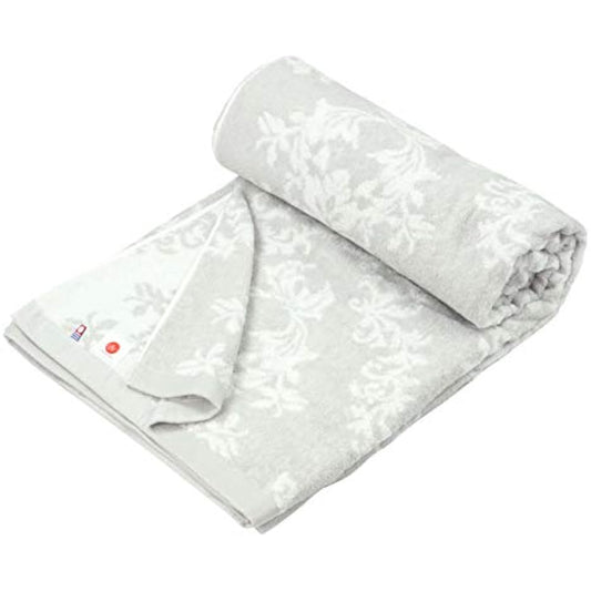 Nishikawa Towel Blanket Imabari Made in Japan Single Imabari Weave Jacquard Jacquard Weave Thick Fully Washable 22303-81080 Karakusa (Gray)