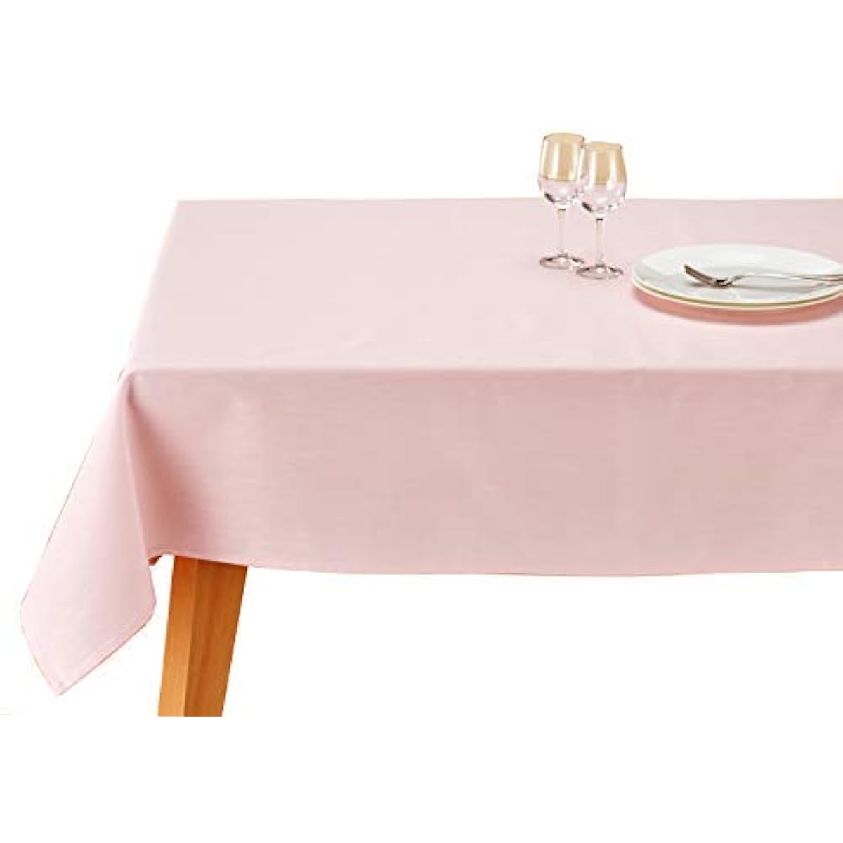 Blooming Nakanishi Water Repellent Table Cloth Plain Delicious Color Macaron (Pink) 130 x 230 cm 01