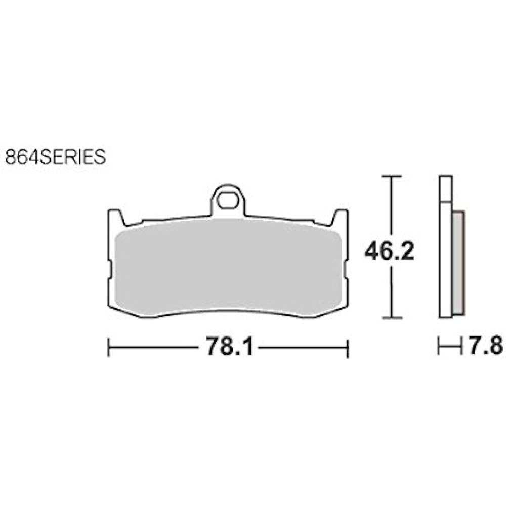 KITACO SBS Brake Pad 864DC Dual Carbon Triumph DAYTONA 777-0864081