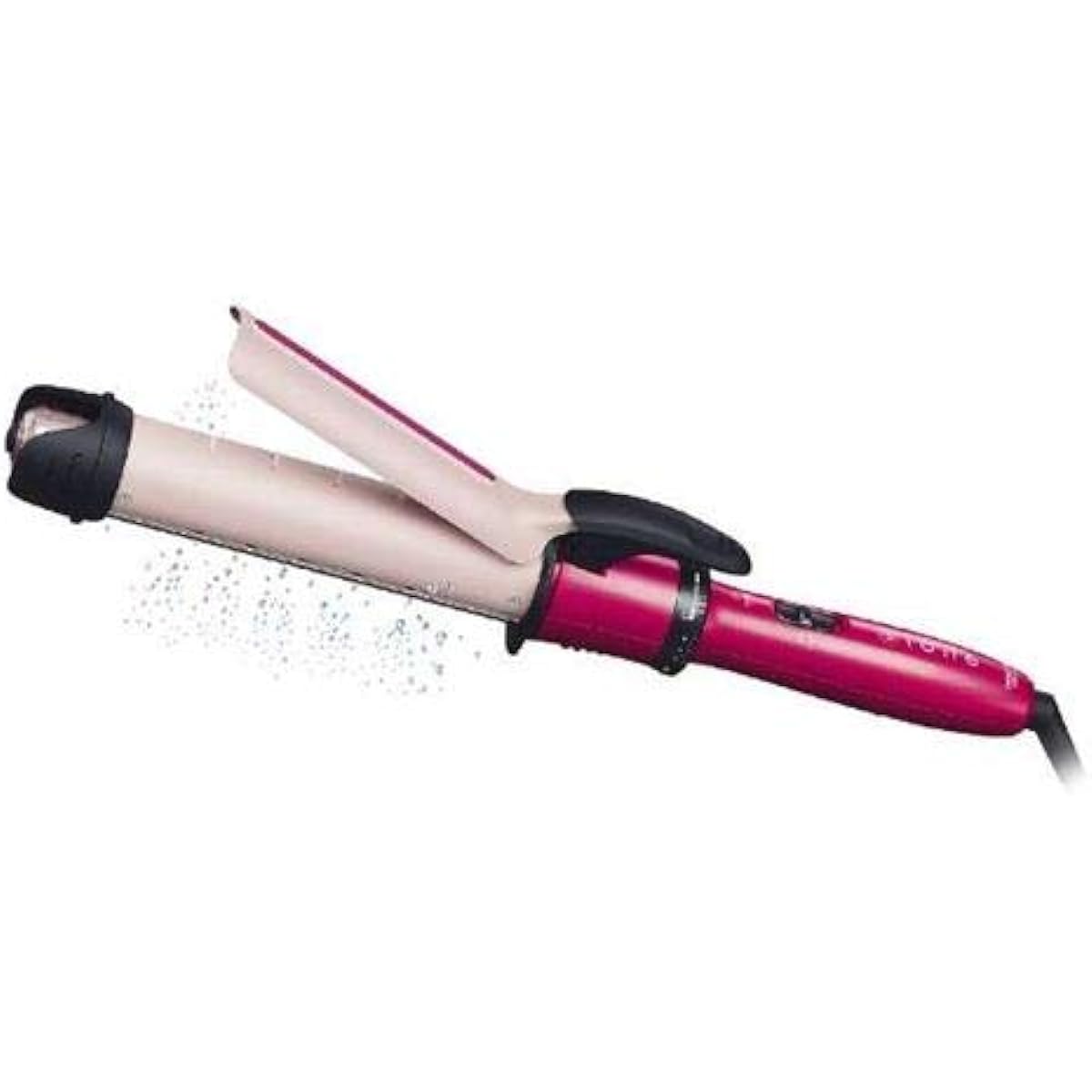 Tescom Curling Iron 32mm Temperature Adjustment/Steam/Auto Power Off Easy Plug Sparkle Pink IPM1832 P