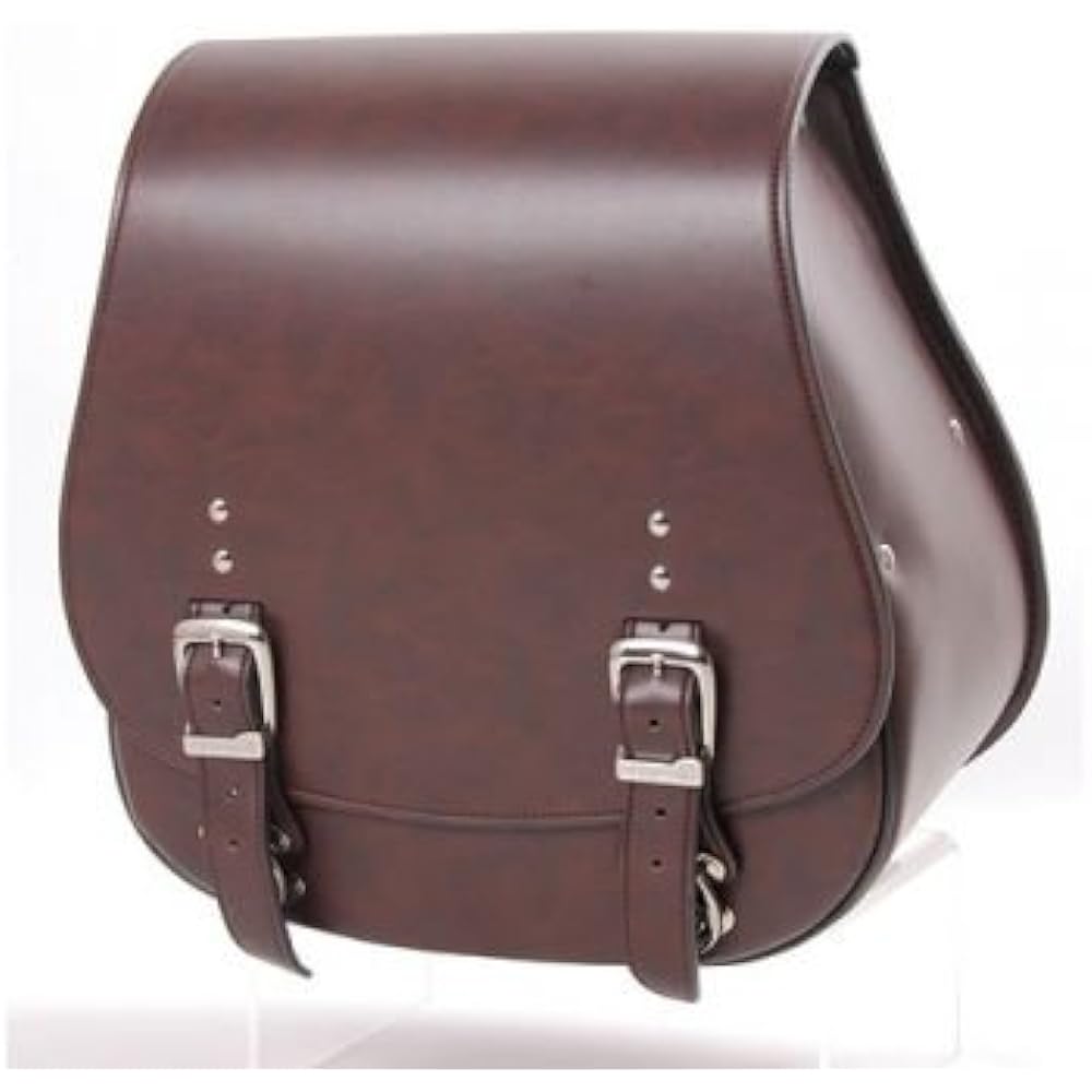 DEGNER DSB-5 Synthetic Leather Saddle Bag for Motorcycle (Brown)