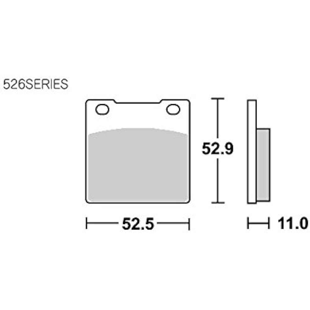 KITACO SBS Brake Pad 526HF Ceramic CB250RS CB250T CM400T CB400T 777-0526000