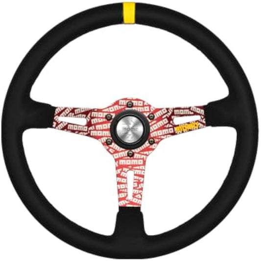 MOMO Steering ULTRA JPN Red Spoke/Black Suede 350mm UJ-04