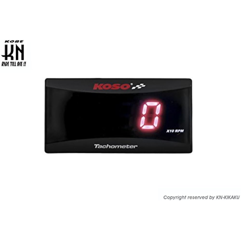 KN Planning KOSO Super Slim Meter Compact Digital Tachometer Motorcycle Motorcycle Electric Tachometer