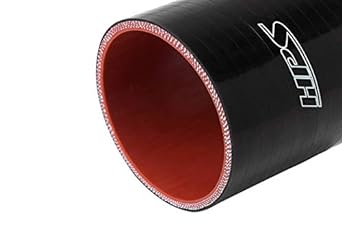 HPS HTSC-275-BLK Silicon High temperature 4-layer reinforced straight coupler hose, long 75 PSI maximum pressure, 3 inches, 2.75 "ID, black