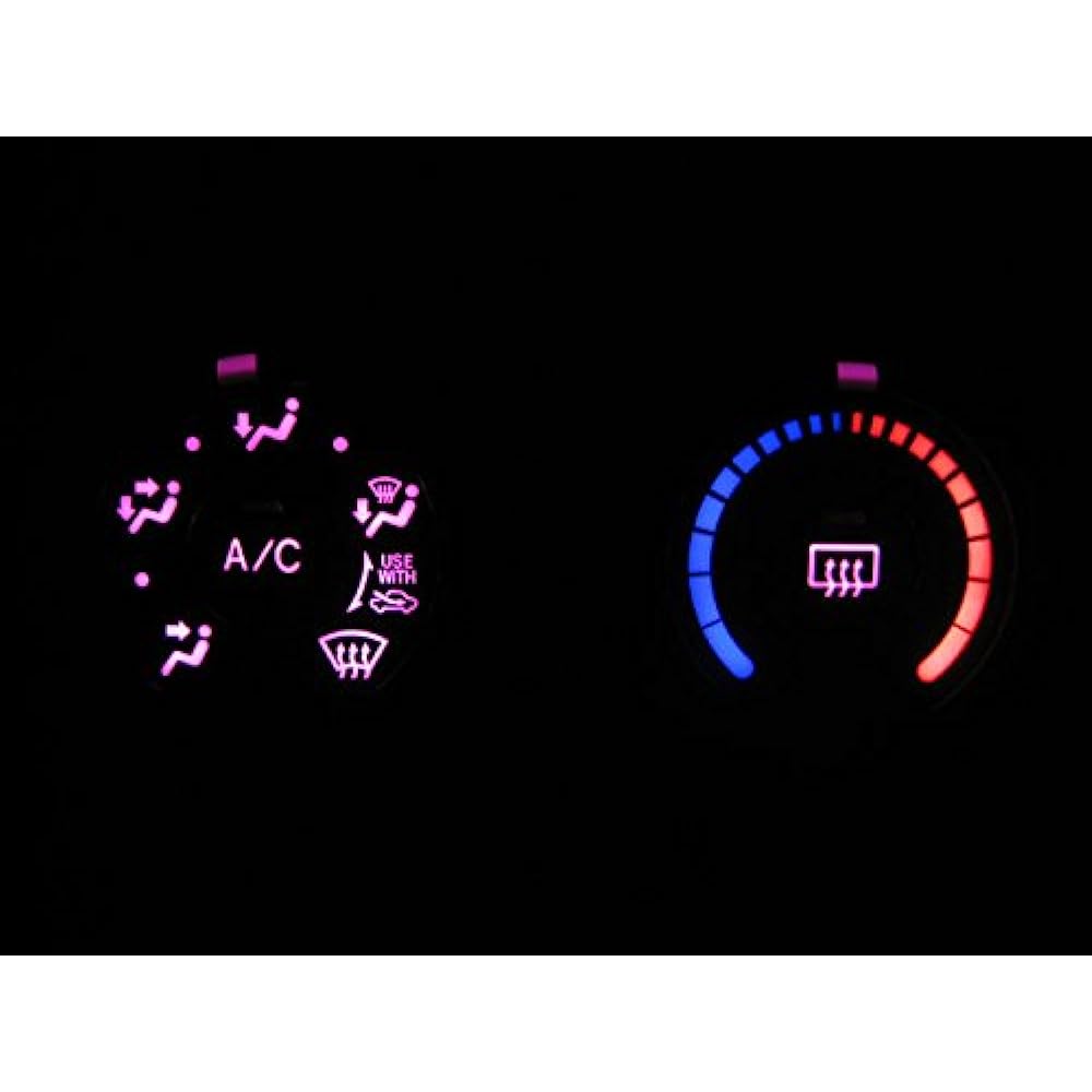 HIACE Air Conditioner Panel LED Set (Manual) [Color] American Red H200-A-LR