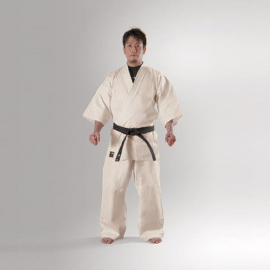 BODYMAKER BB-SPORTS BODYMAKER Full Contact Karate Gi Ivory [Top and Bottom Set/White Belt Included]