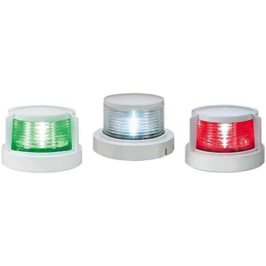 KOITO [Koito Seisakusho] Set of 3 LED small boat lights White light, side light (green/red) Body color: White ML-SET-W
