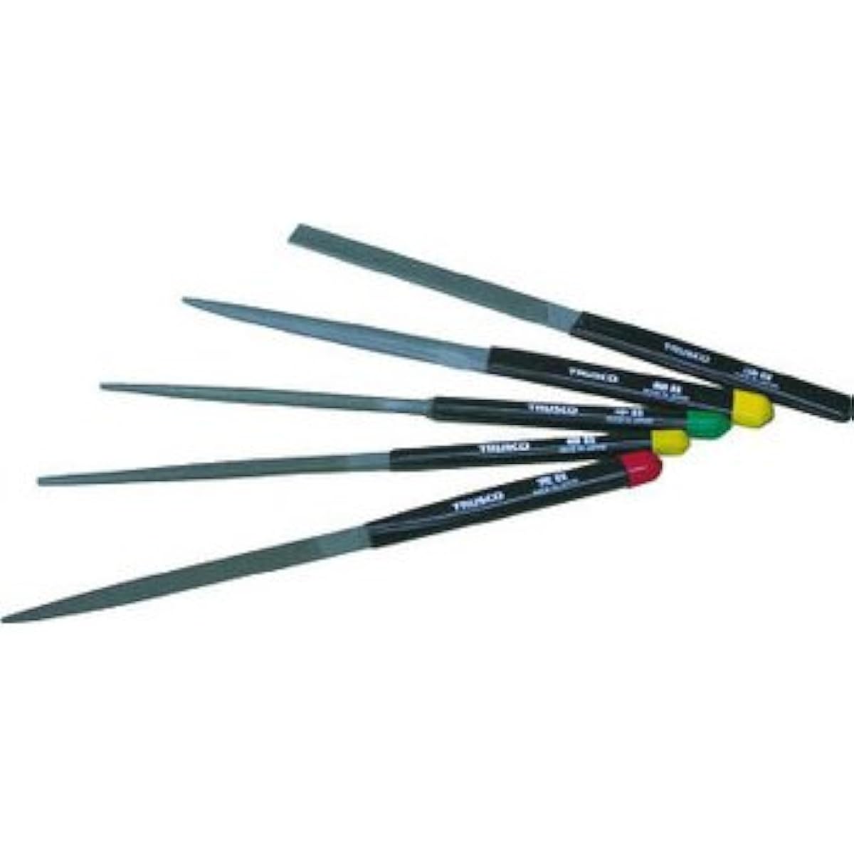 TRUSCO Set File Flat Oil Grain Total Length 185 Set of 10 THI010-04