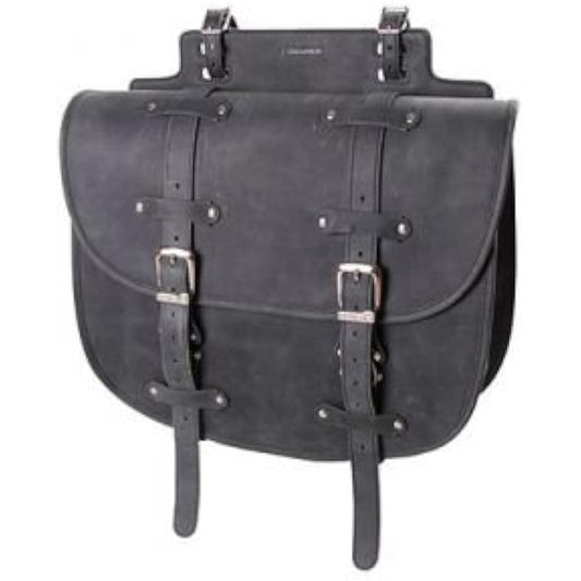 DEGNER SB-64IN Leather Saddle Bag (Black)