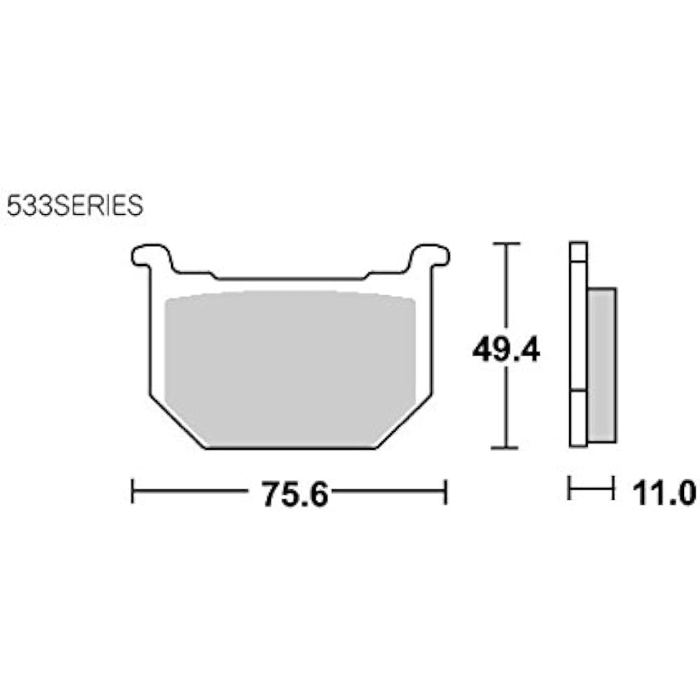 KITACO SBS Brake Pad 533HF Ceramic GSX250E /L GN400E GSX750E GSX1100S Katana 777-0533000