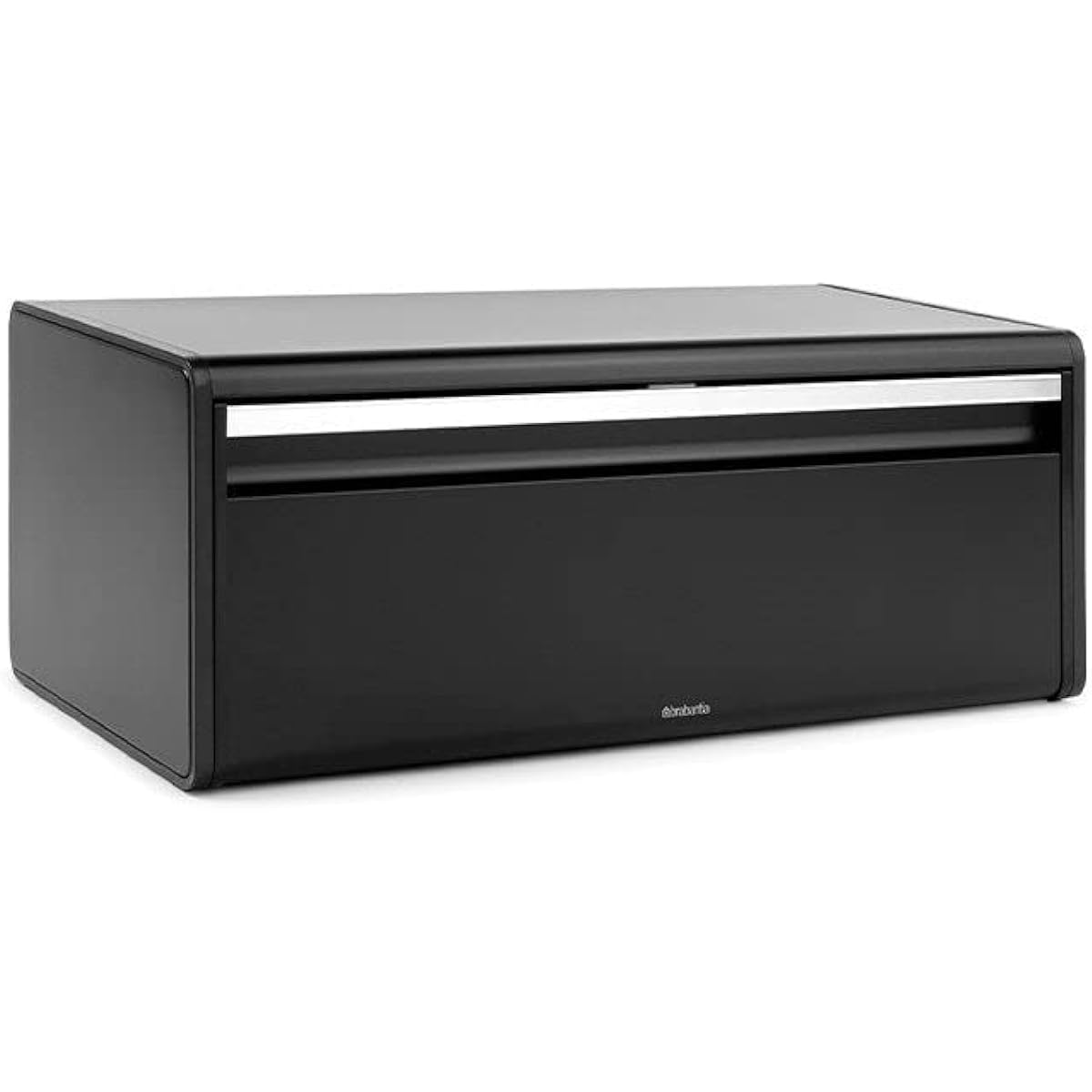brabantia Bread Bin Fall Front Matte Black 333484 Size: Width 46 x Depth 25 x Height 19cm