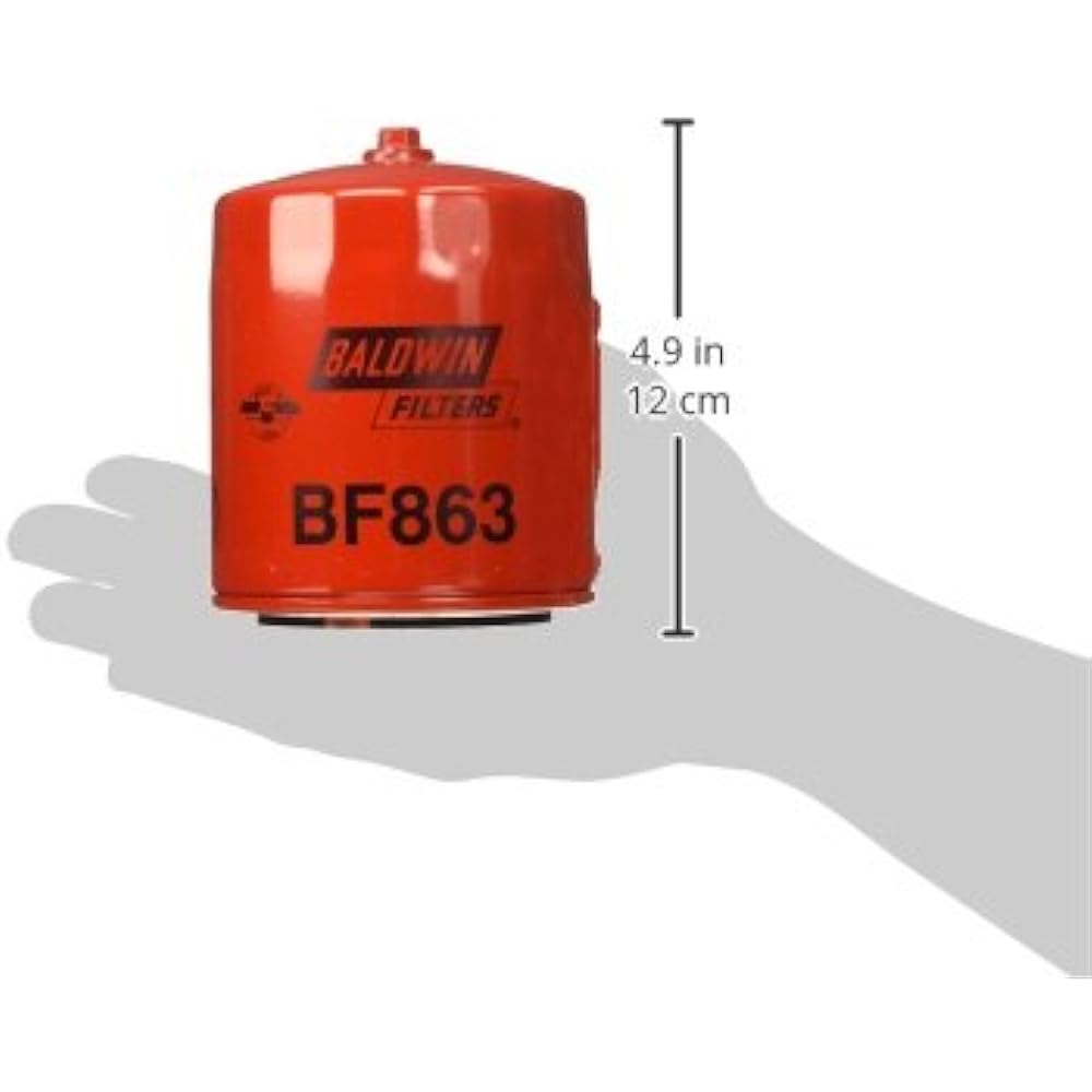 Baldwin BF863 Primary fuel spin -on filter with removal nut