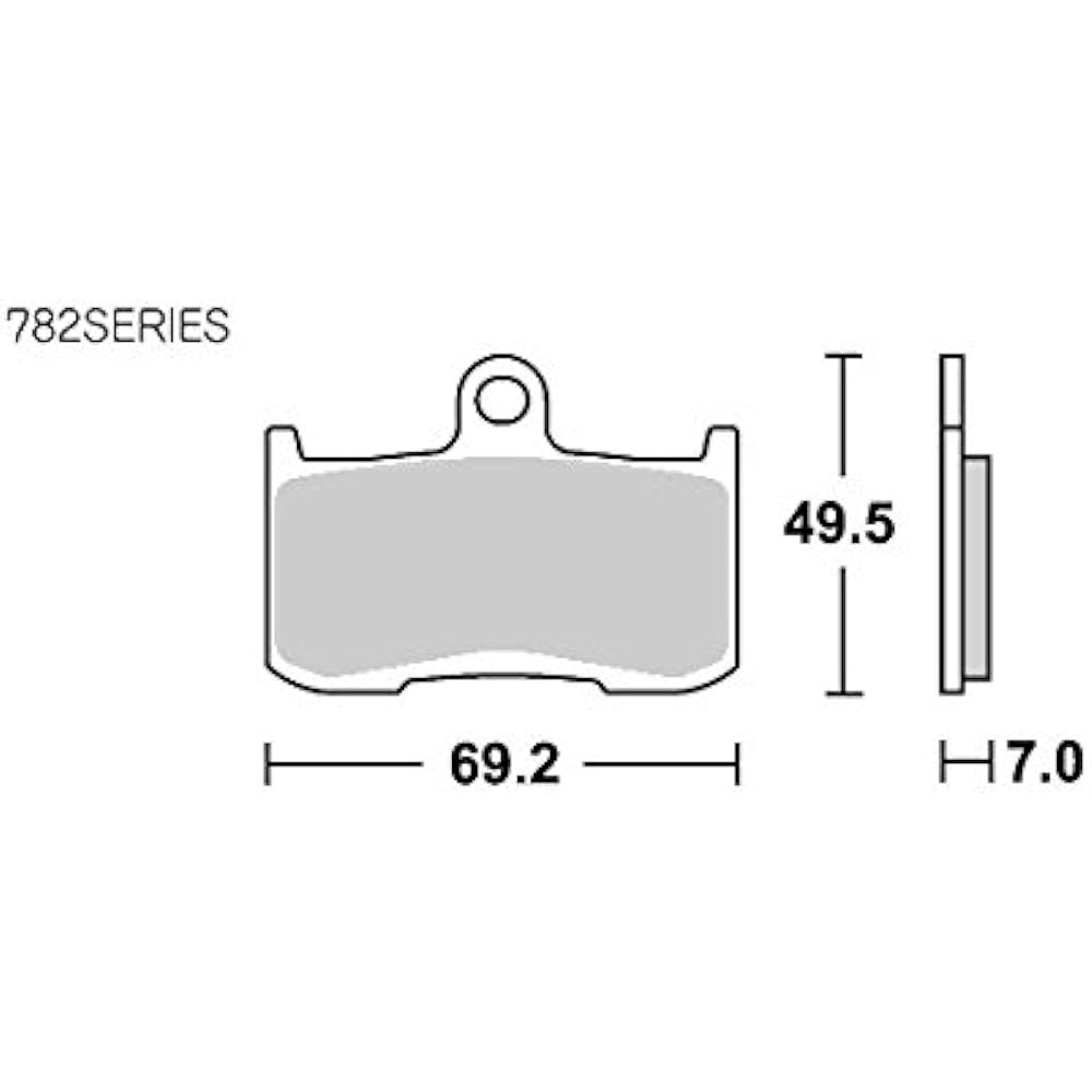 KITACO SBS Brake Pad 782DC Dual Carbon B-KING Z800 ZX-9R Z1000 Triumph etc. 777-0782081
