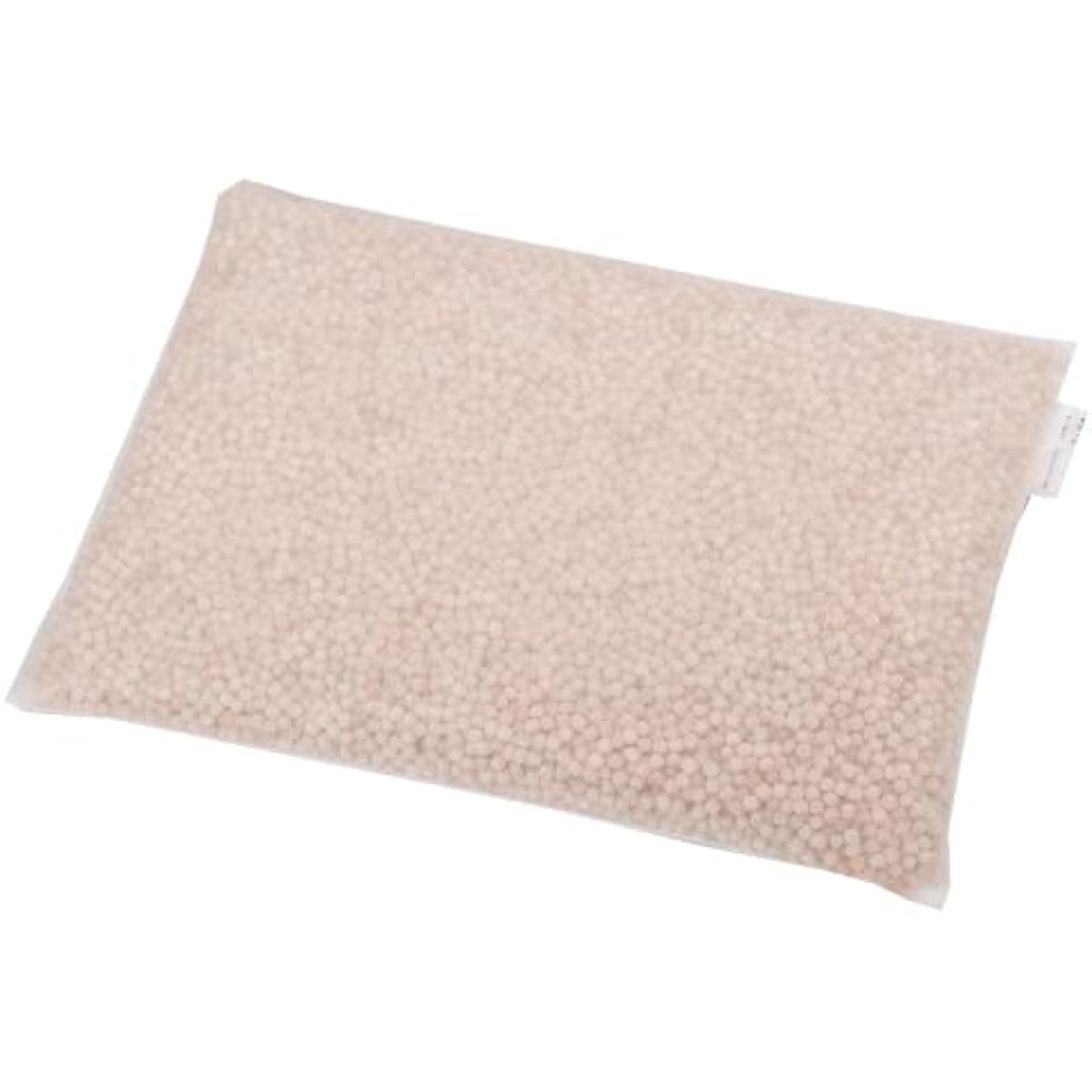 Living in peace Hinoki pillow, round grains, Japanese cypress grains, 35 x 50 cm, anti-mite, anti-bacterial, heat-absorbing, hygroscopic, relaxing, height adjustable, pillow cover included, firm, low, breathable, shiatsu effect, made in Japan, refreshing