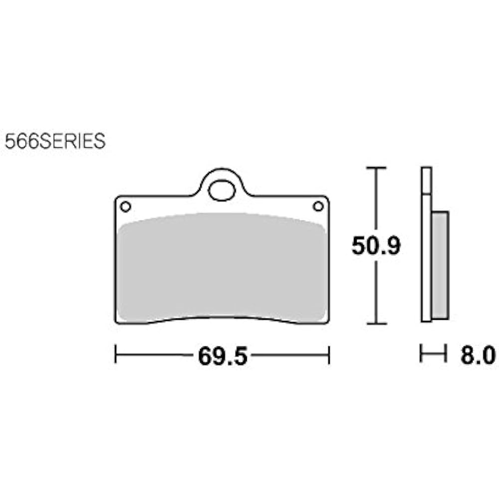 KITACO SBS Brake Pad 566DC Dual Carbon RS125R Aprilia Beta Bimota Cagiva Ducati Gilera Gas Gas Husqburner Italjet KTM Laverda etc. 777-0566081