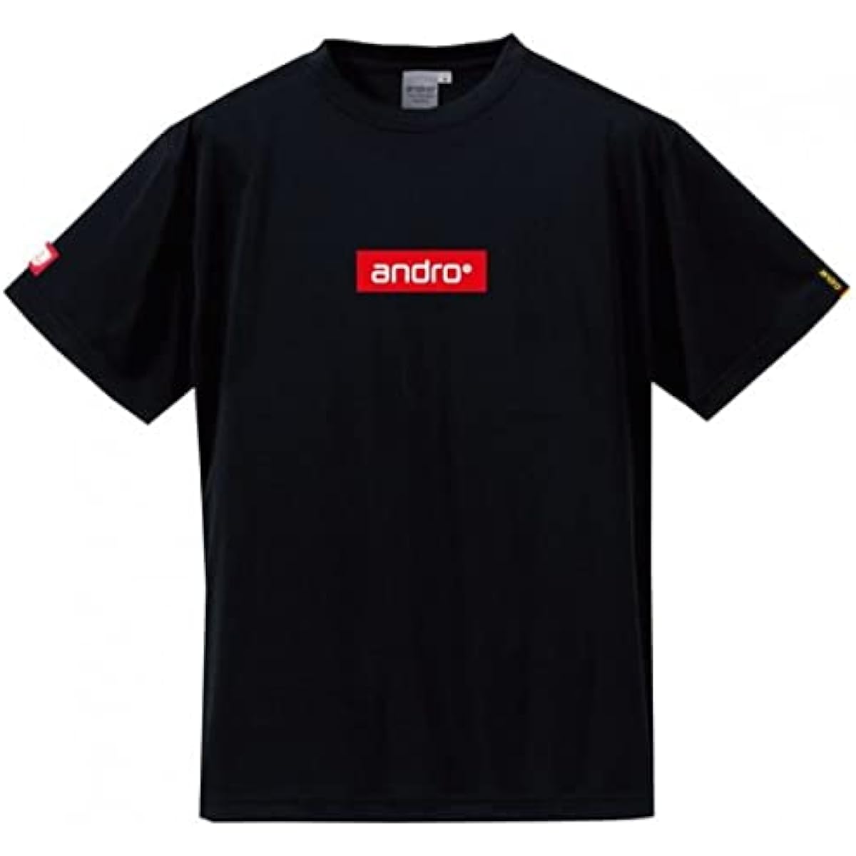 andro Table Tennis Casual Line Apparel Game Shirt Andro Napa Tee Shirt BX J.T.T.A Officially Approved Black x Red
