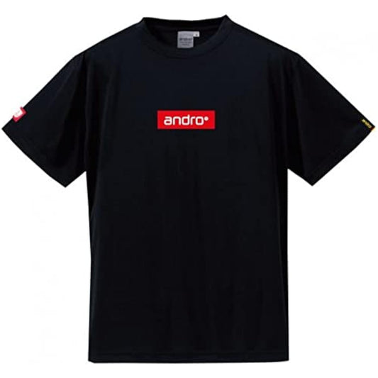 andro Table Tennis Casual Line Apparel Game Shirt Andro Napa Tee Shirt BX J.T.T.A Officially Approved Black x Red