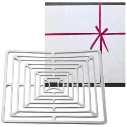 [Nousaku Red Cotton Ribbon Wrapped with Japanese Paper] KAGO Square L 25×25cm Tin Basket L