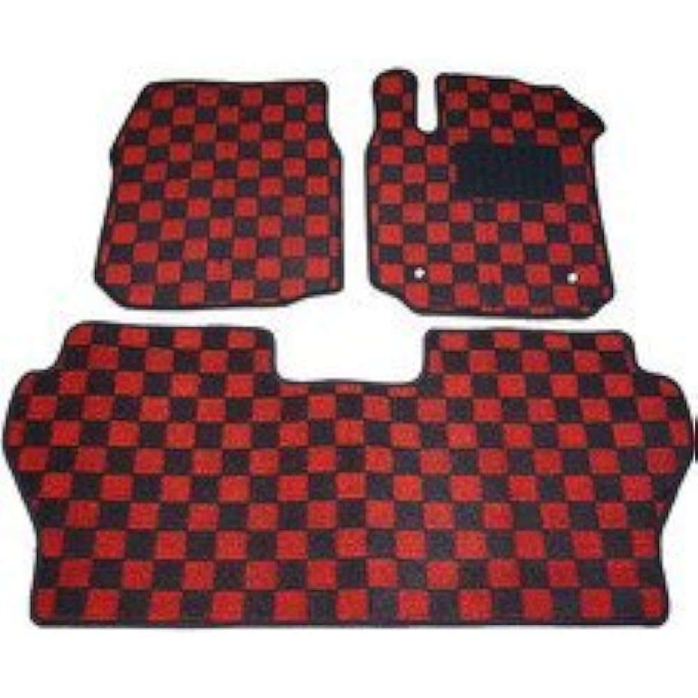 Car Floor Mat Daihatsu Wake LA700S 2WD AT No Rear Heater November 2014- Exclusive Check Red Black GK-7Y9D-0NG0 GK-7Y9D-0NG0