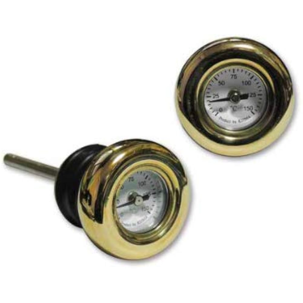 Dipstick Oil Temperature Gauge Celsius ℃ Display Level Gauge EVO Big Twin 1993-2003 XL HD-04121 Harley KIJIMA (Brass VO Big Twin XL)