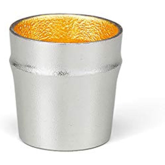 Nousaku sake cup - bamboo - gold leaf approx. 60cc [tin] 511280
