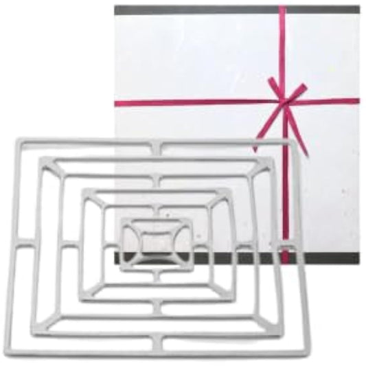 [Nousaku Red Cotton Ribbon Wrapped with Japanese Paper] KAGO Square M 19.8×19.8mm Basket M