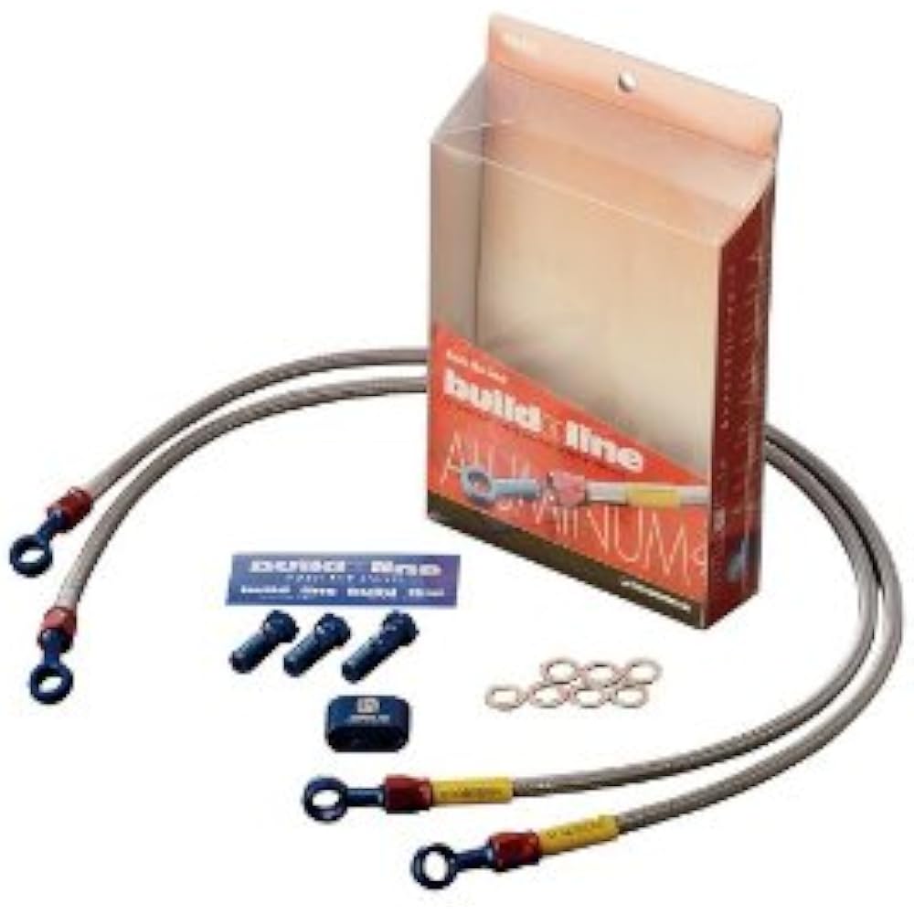 Build A Line Front Brake Hose Aluminum (Blue/Red) Fitting Clear Hose Direct ZX-10R(08-09) 20571660