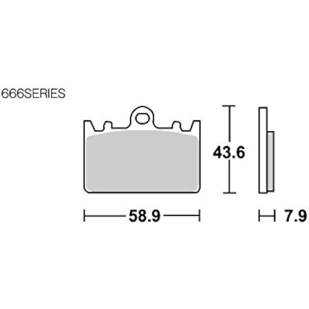 KITACO SBS Brake Pad 666HF Ceramic RGV Gamma 250SP ZXR400 ZXR400R 777-0666000