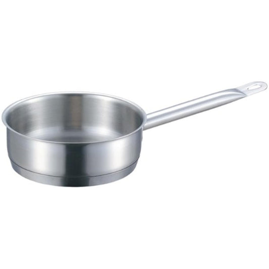 EBM 18-8 Pro Chef IH Shallow One Hand Pot 22cm Without Lid