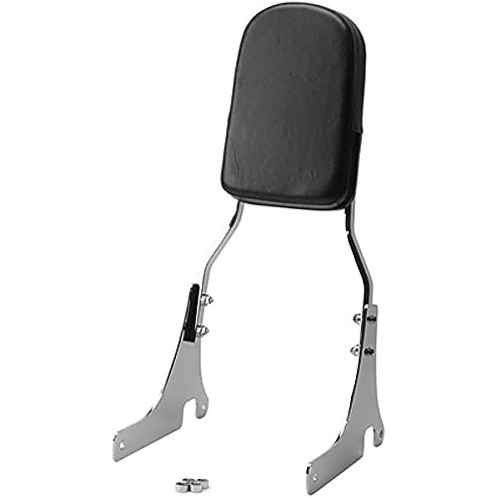 Krator Backrest/Sissy Bar Leather Padded Backrest Seat Compatible with 1996-2005 Kawasaki VN800 Vulcan Classic Chrome Metric Cruisers Motorcycles
