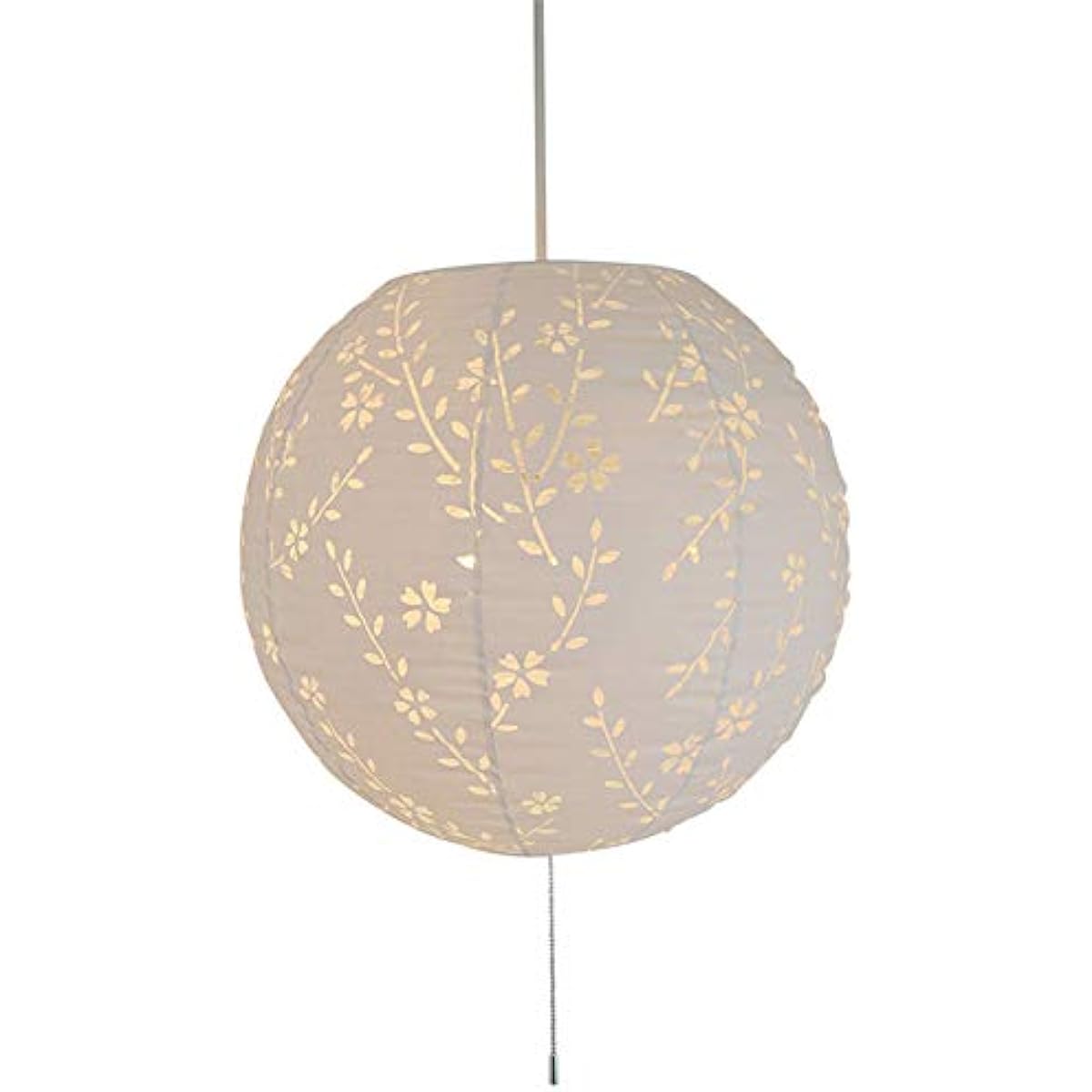 Colorful Design Japanese Lighting Mino Washi Cloth Pendant Light 3 Lights [Bulb Sold Separately] SPN3-1061-sakura komorebi Weeping Cherry Blossom Made in Japan Japanese Style Lighting Washi Lighting SPN3-1061 White