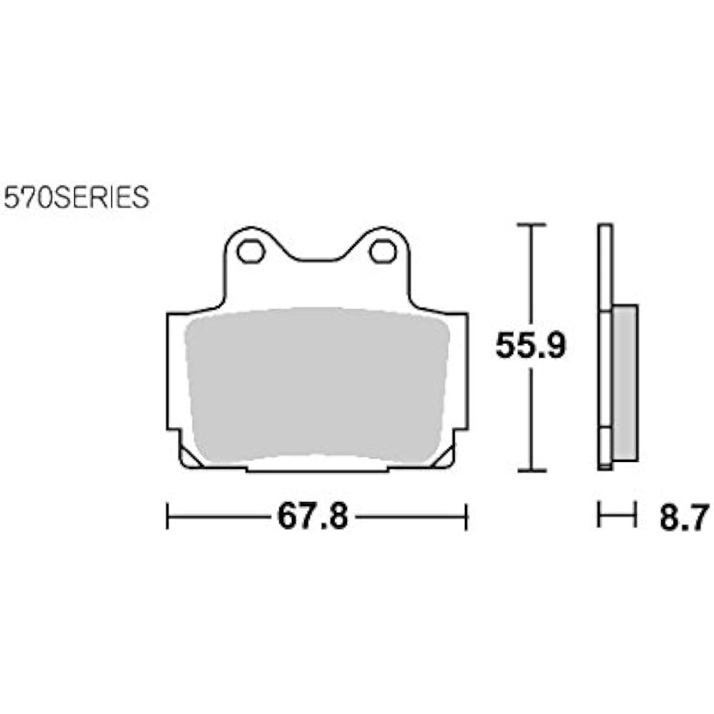 KITACO SBS Brake Pad 570LS Sinter Metal RZ250R/RR R1-Z TZR250 FZR400RR SRX400 XJR400 etc. 777-0570030
