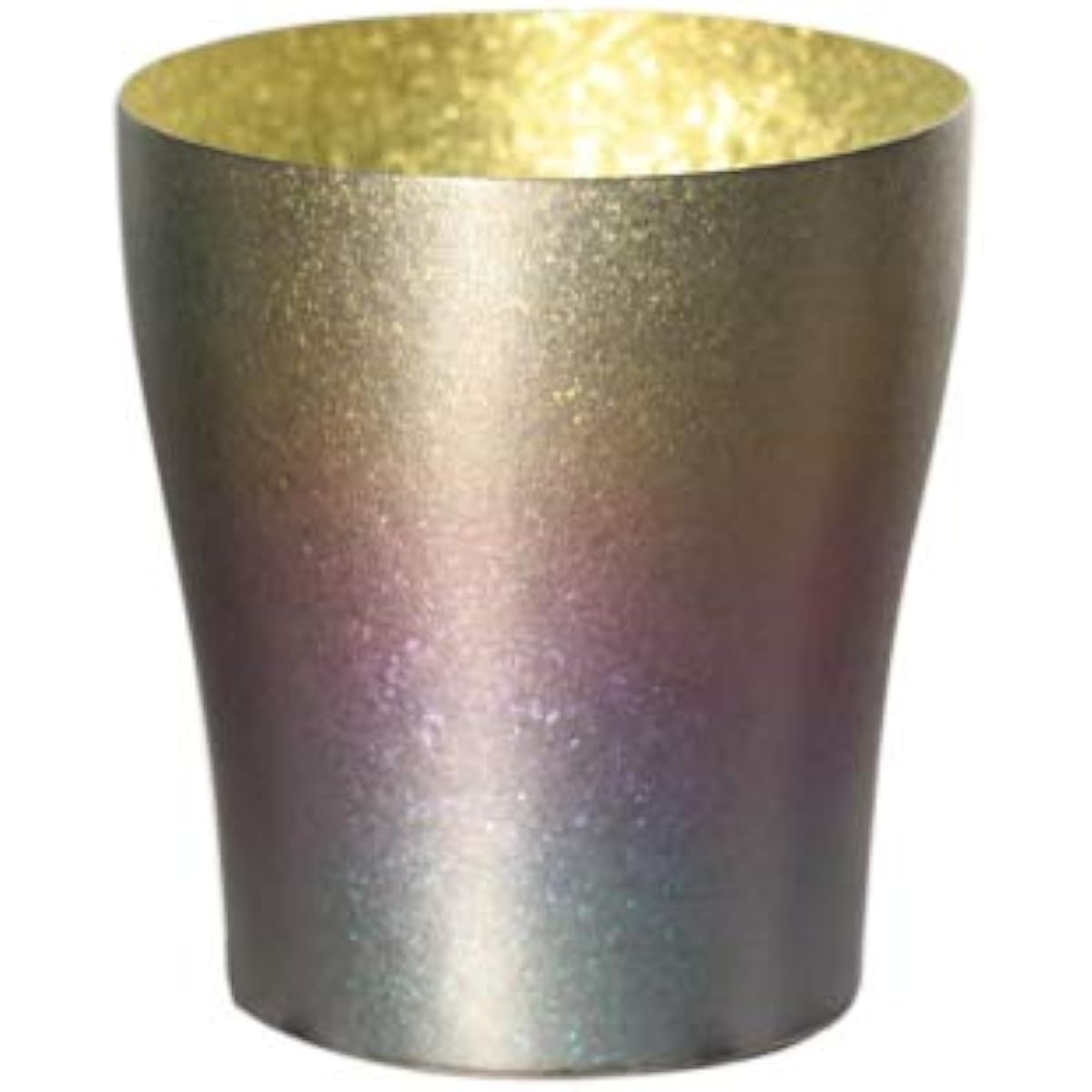 (HORIE) HORIE Pure Titanium Double Tumbler Ancient Rainbow Color Yellow Silver Rainbow Gradient 250ml Pure Titanium Cup A pure titanium cup with a focus on foaming to accompany your summer beer.