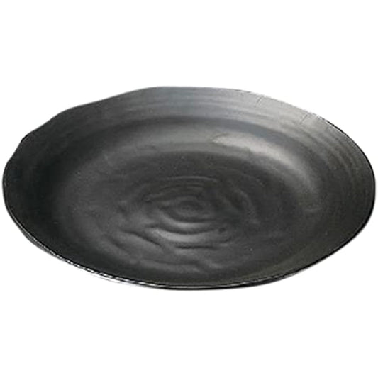 Set of 10 Round Plate Large Black Matte 8.0 Plate [270 x 35mm] Japanese Tableware for Restaurants, Inns, Restaurants, Commercial Use