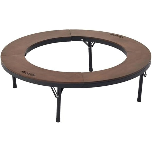 LOGOS Iron Wood Hearth Circle Table L 81064106 Camping Folding Outdoor Table