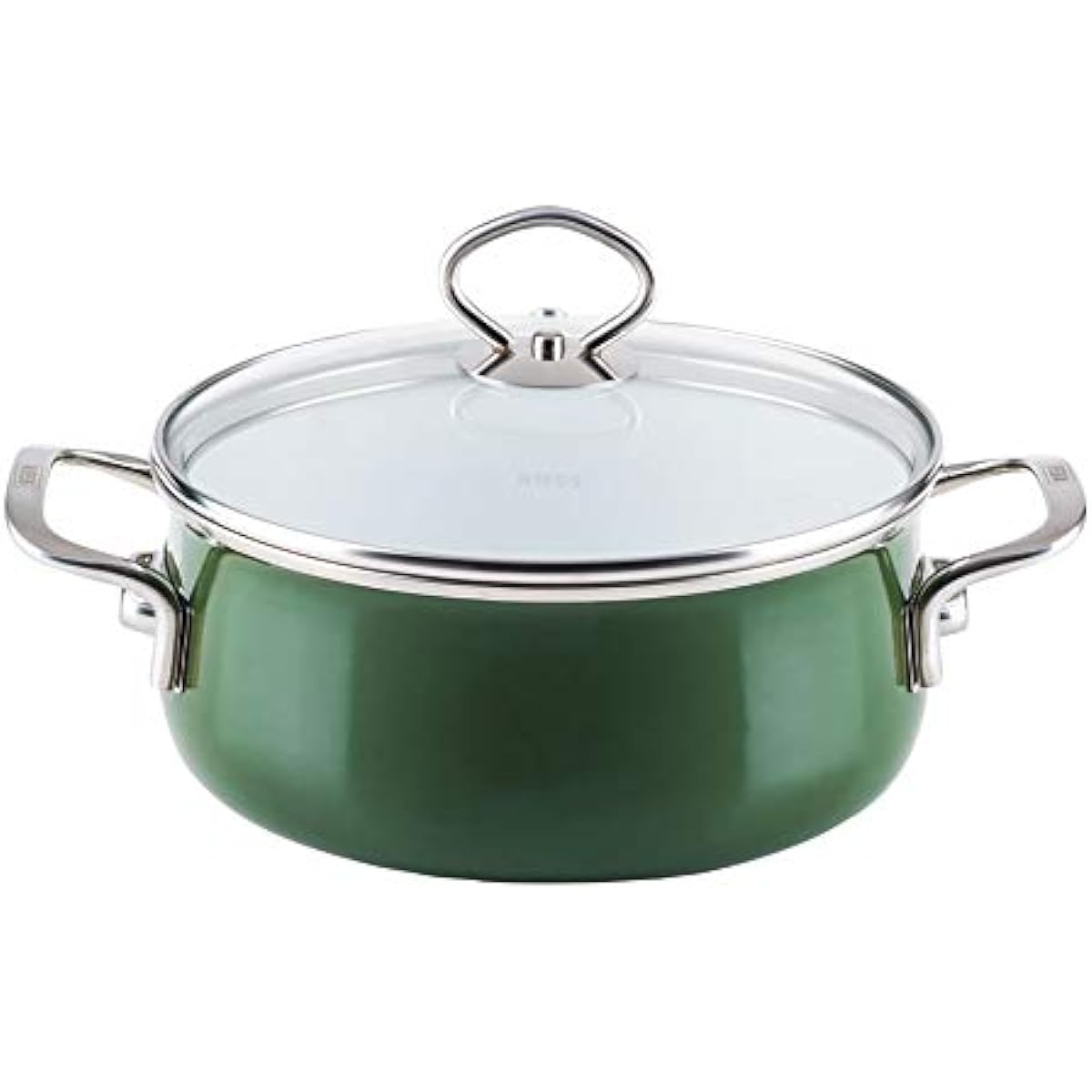 RIESS Two-handed pot VERDE 1kg casserole m.Glasdeck 20cm 2L 0709-013
